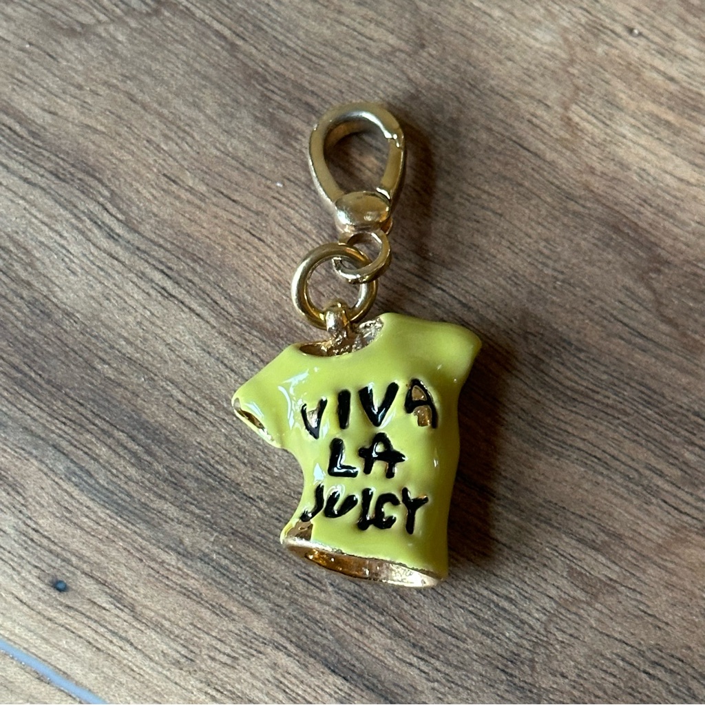 Rare Vintage Juicy Couture Viva La Juicy Lime Green TShirt Charm